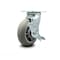 Service Caster 6 Inch Thermoplastic Rubber Swivel Caster with Roller Bearing and Brake SCC SCC-30CS620-TPRRD-TLB - alternate 1